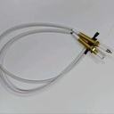 Plug-in Gas Stove Ignition Electrode with High Temp Wire, Alumina Ceramic Spark Needle for Pulse Igniter, Replacement Part