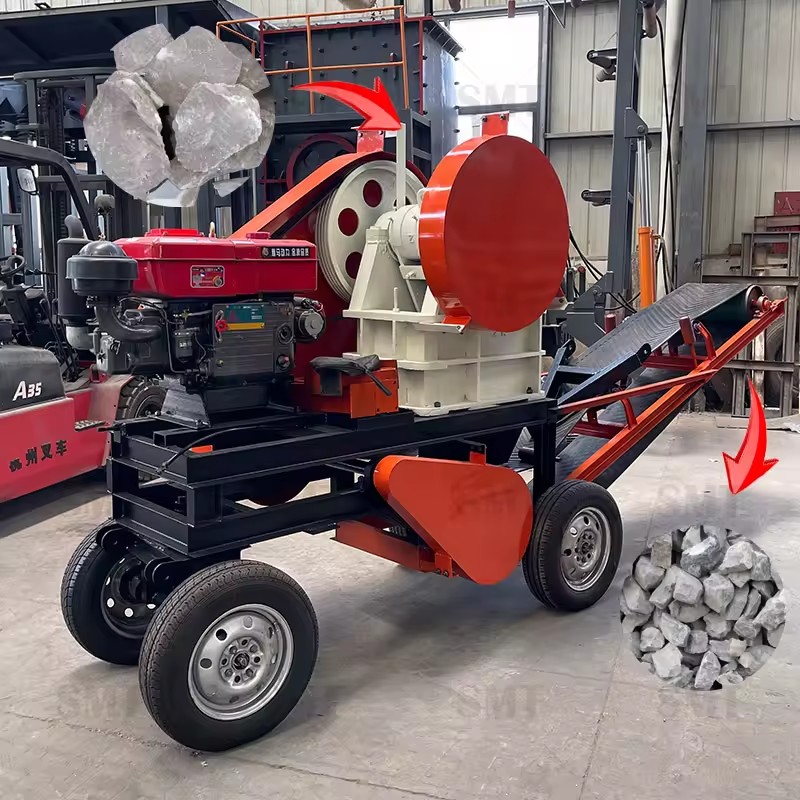 Small Scale Gold Ore Mining Equipment Rock Mining Plant with AC Motor Jaw Crusher Bearing Max 6t/h Capacity