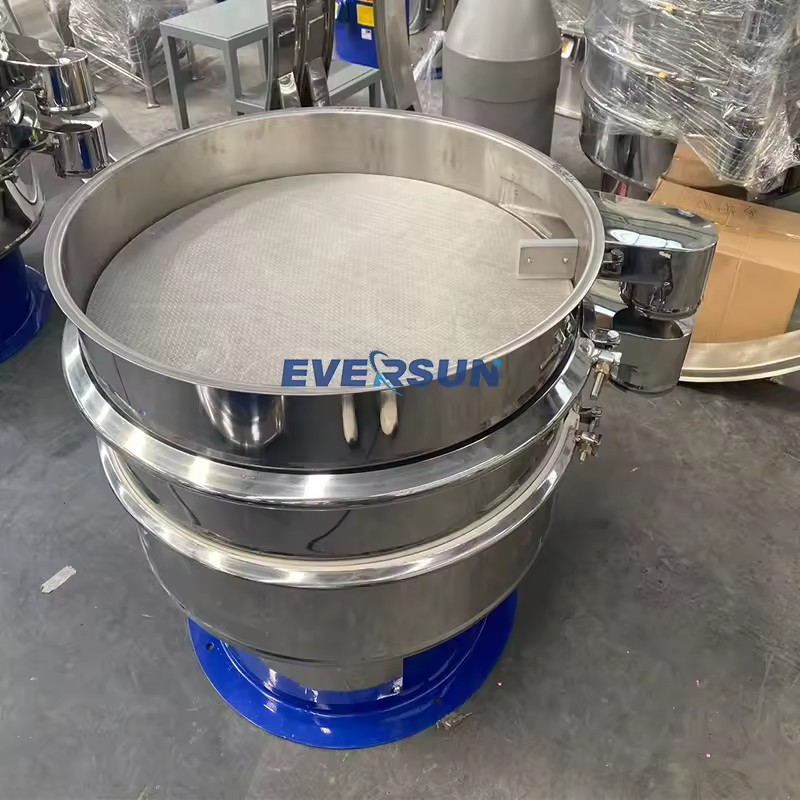 Low Noise Shock Absorbing Stable 24H Running Mineral Powder Vibratory Sifter