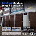 Drolin Box 20ft Air Cooled Mining Container for up to 168 S19 ASIC Miners 650kW Energy Efficient Computing Site Package