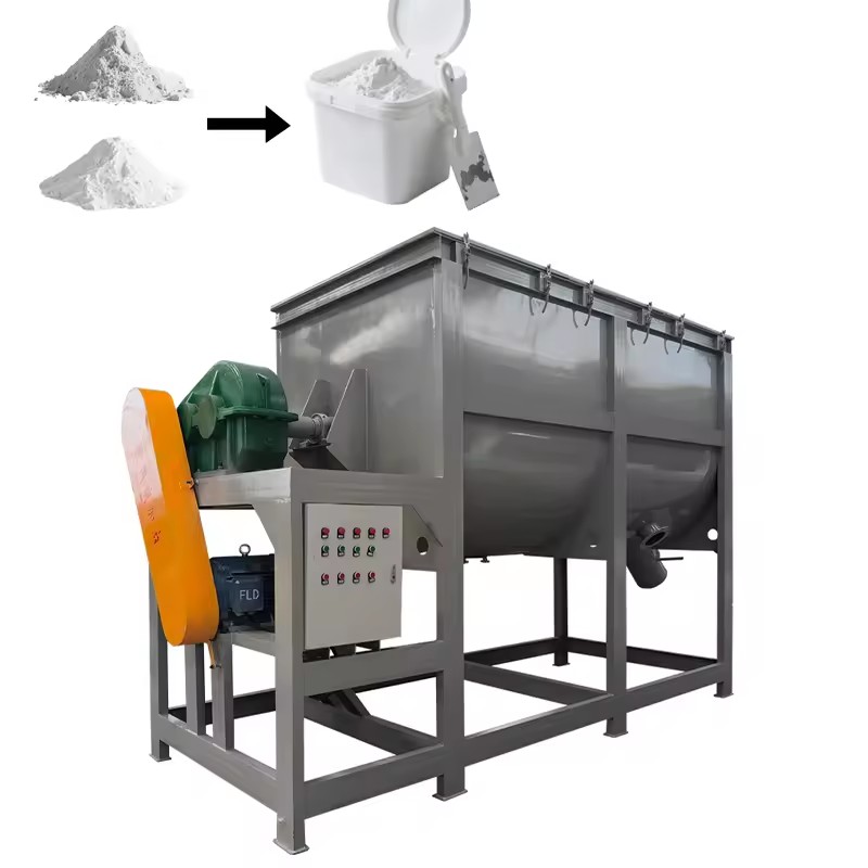 Mineral Salt Mixer 500kg Cattle Feed Ribbon Mixer Grain Mixing Machine Feed Mmixer Machine Animal Electric Heating Mixer Blender