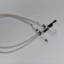 Plug-in Gas Stove Ignition Electrode with High Temp Wire, Alumina Ceramic Spark Needle for Pulse Igniter, Replacement Part