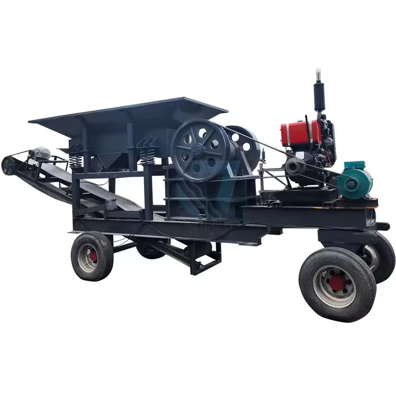 Complete Set of Small Gold Ore Processing Equipment, High-Efficiency Crushing and Grinding Machines Driven by Electric Motors