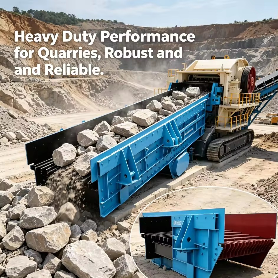 Mining Machinery DHS Series Heavy Duty Vibrating Feeder for Coal Underground Belt Conveyor Feeding Non Sticky Material