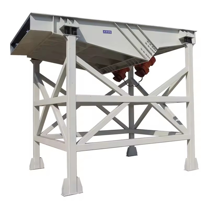 Dahan Two Sets Motor Glass Grizzly Coal Grain Powder Granular Linear Vibrating Mining Feeder Conveyor