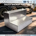 Custom Capacity L Step Aluminum Fuel Tank with Bottom Sediment Drain Outlet for Long-Distance Oilfield Transport Trucks