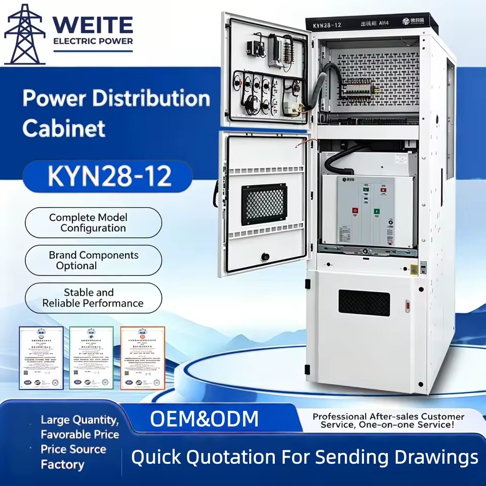 KYN28-12 12kV Medium Voltage Switchgear Customize With Vacuum Circuit Breaker for Solar Power Plant Distribution Systems