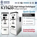 12kV Medium Voltage Switchgear KYN28A IEC62271 VCB 40kA T2 High-purity Copper Busbar Reliable Solar Farm Electrical Contractors