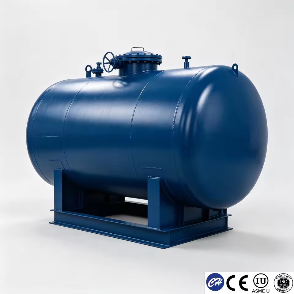 Large Horizontal Diesel Fuel Oil Tank 5000-200000L Carbon Steel Above Ground Storage ASME CE Certified for Industrial Use