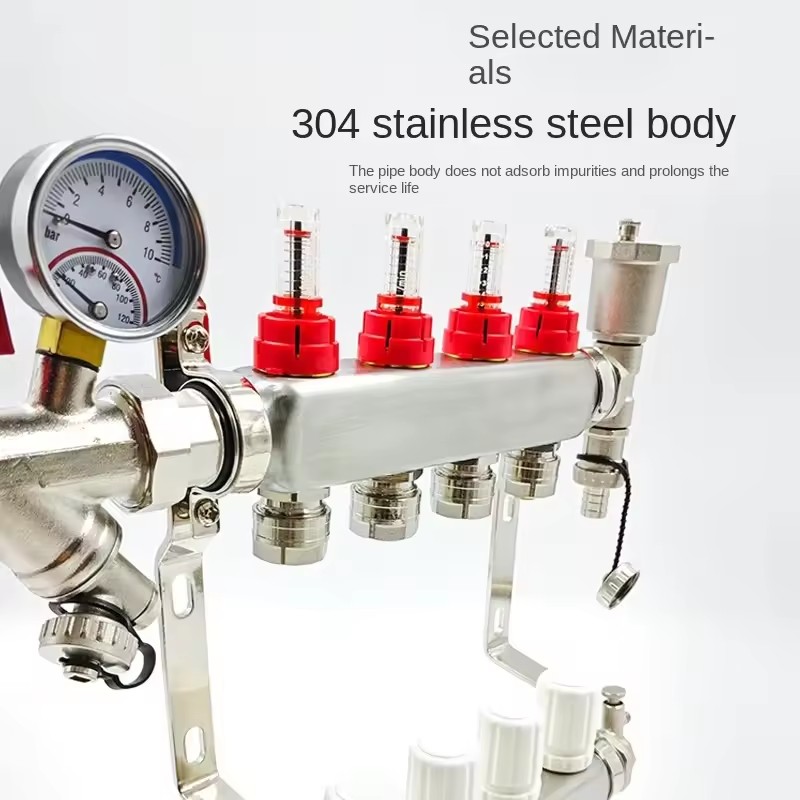 Modern Design 230v Hot Water Manifold Zone Valve for Central Heating for Apartment Water Heating Systems