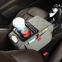 CAR SPACE Universal Leather Car Front Armrest Storage Box Multifunctional Heightening Pad Tissue Cup Holder Drink Central