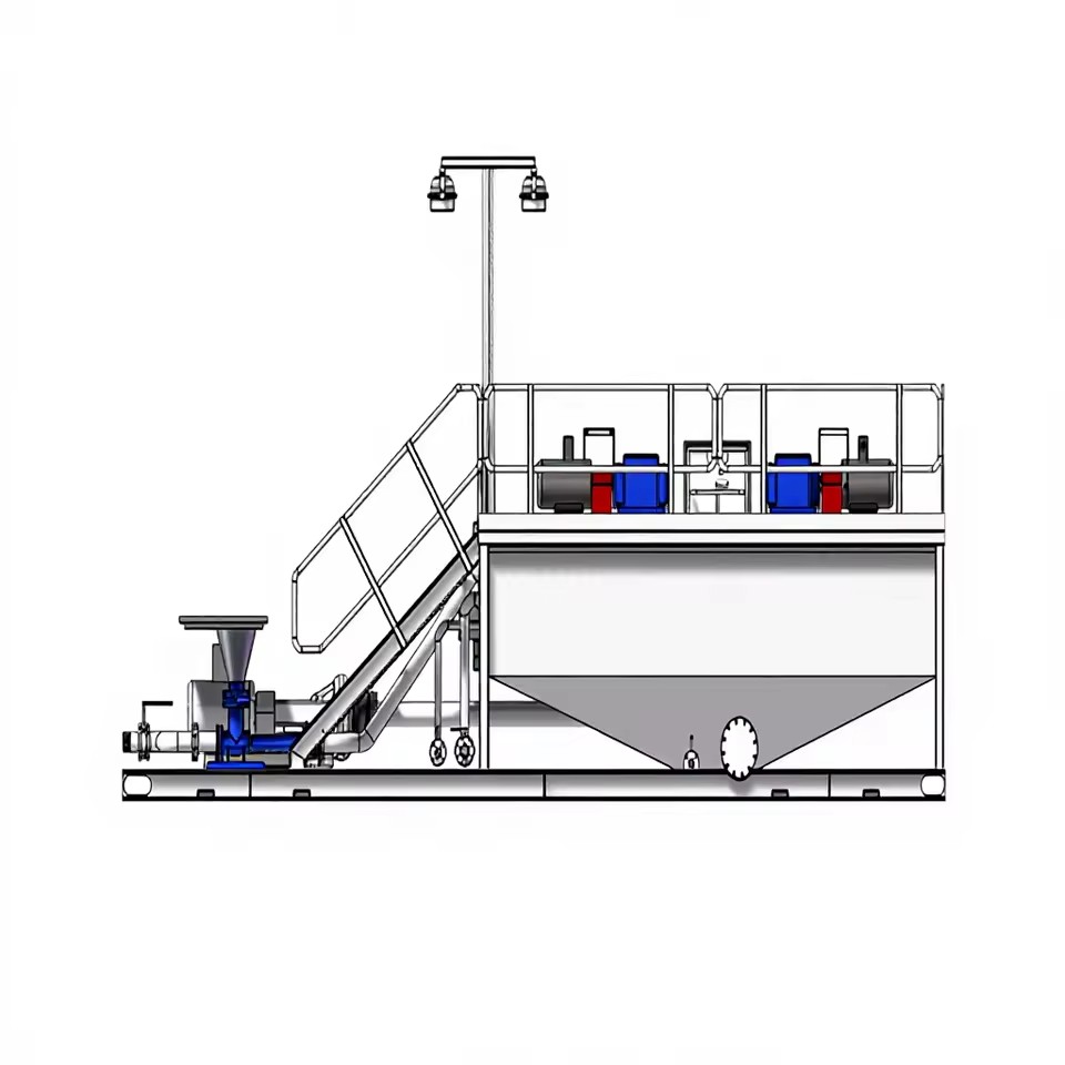 Oilfield Mud Batching and Mixing System Solid Mixing Drill Mud Tank RuiLin RLT Model 50-70m Highly Corrosion Resistant