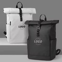 Custom Logo Roll Top Backpack Bulk Black Waterproof Laptop Bag Expandable Urban Daypack Travel Business Backpack