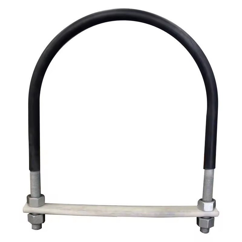 Pipe Support High Temperature Polyshrink Covered Hot Dip Galvanized Finish Plastic Rod U-bolt for 2" Pipe