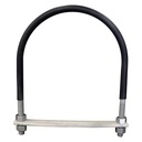 Pipe Support High Temperature Polyshrink Covered Hot Dip Galvanized Finish Plastic Rod U-bolt for 2" Pipe