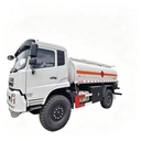 Dongfeng 4*4 All-wheel Drive Fuel Tanker with Single Rear Wheel, tank Capacity 10 Cubic Meters, Euro 3 Emission Standard.