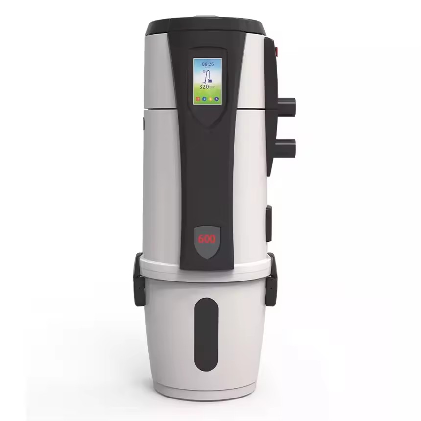 Built-in Central Vacuum Cleaner with >90 Minutes Running Time Bagless Electric Wet/Dry System for Domestic Household Use