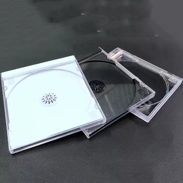 Factory Virgin PS Plastic 10.4mm Single Disc Jewel CD Case Print PS1 Game DVD Disc Protector Retail Storage Packaging Box