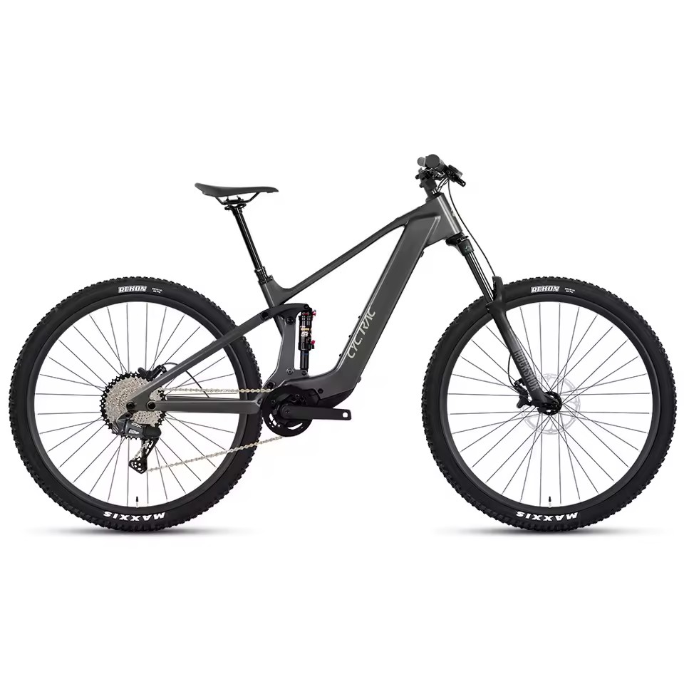 EM19 Carbon Fiber Electric Bicycle with 48V250W Central Motor Rockshox Fork 12speed Wireless Full Suspension Electric E- Bike