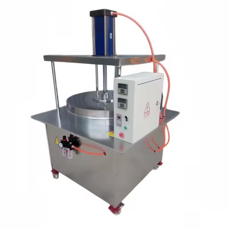Electric Flatbread Press Machine Adjustable Heating Griddle Rotating Grill Non-Stick Coating High Capacity for Bakery