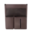 Luxury Car Organizer Middle Seat & Central Console Storage Bag with Trash Can Tissue Box PVC Leather Net Pocket