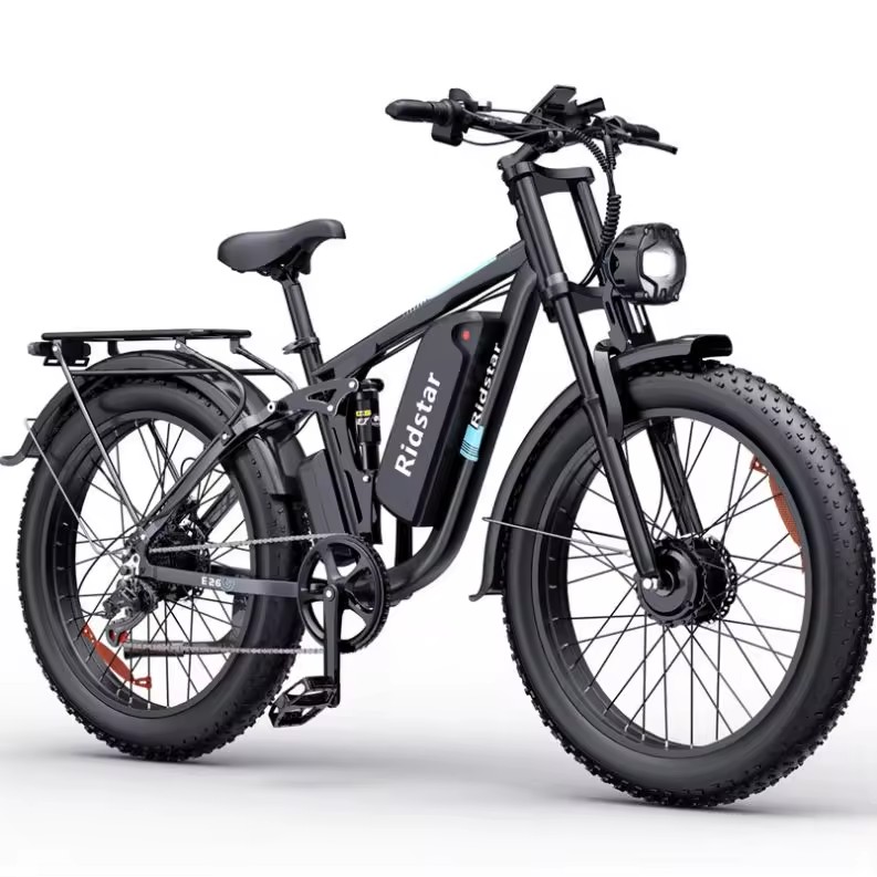 Custom Logo Ridstar 26" Dual Motor Fat Tire Electric Mountain Dirt E Bike Adults Electric Bicycle Motorcycle Manufacturer