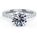 Factory Custom Luxury GRA Certified Moissanite Engagement Ring Cut 2-1/4 Ct Prong Setting White Gold 14K Women Best Value