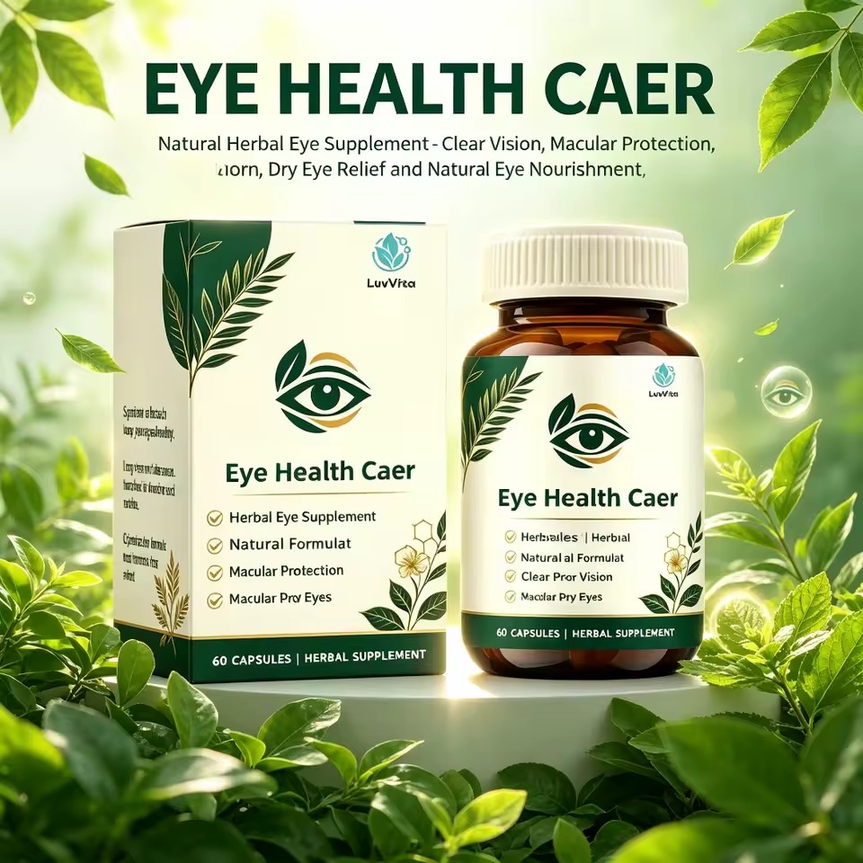 LUVVITA Vision Enhance Pro Eye Capsules Antioxidant Eye Care Relieves Eye Strain Vision Support Supplement 60-count for Adult