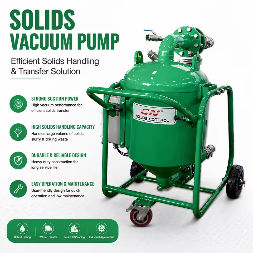 Solids Vacuum Pump for Oilfield Drilling Waste Treatment Vacuum Transfer System Manufacturer
