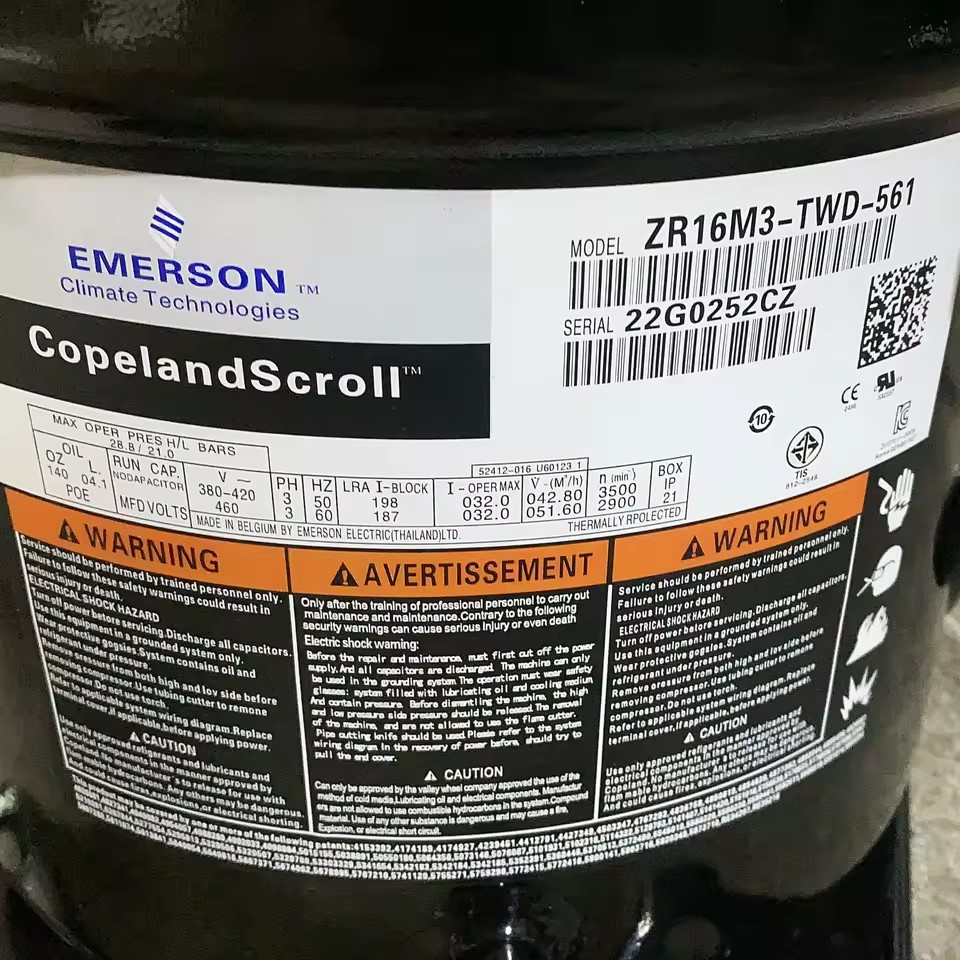 Copland Scroll Compressor Refrigeration Compressor Copeland ZR16M3-TWD-561 ZR19M3E-TWD-522 Zr19m3-twd-961 for air Conditioner