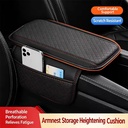 Car Arm Rest Cushion PU Leather Breathable Center Console Box Cover Anti Scratch Armrest Box Protector Cover With Storage Pocket