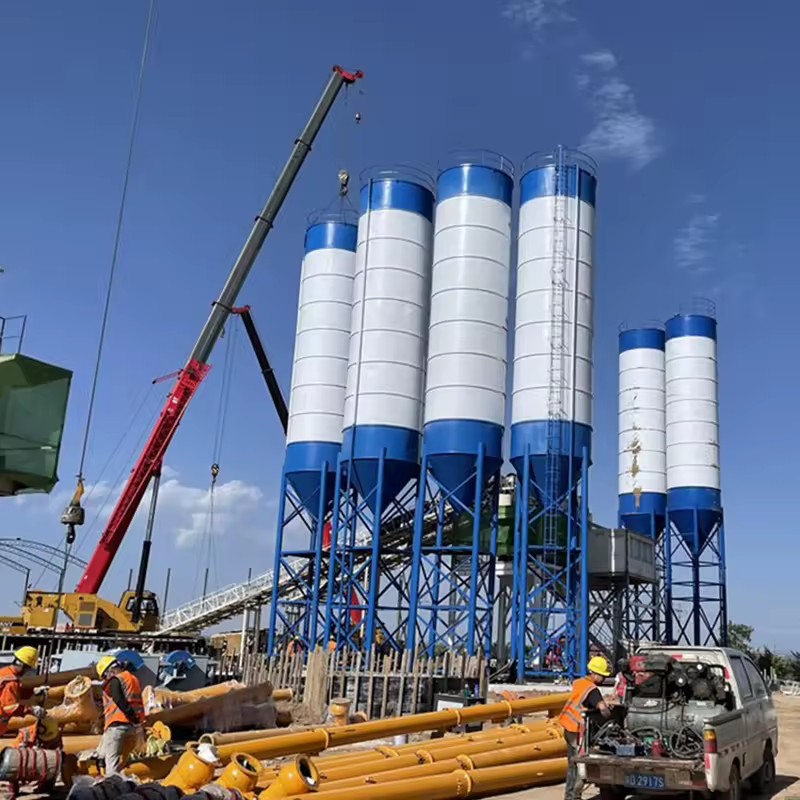 HZS240 Large Capacity Compact Concrete Batching Plant Motor Engine Brand PLD Batching Machine Centralized Control System