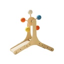 Interactive Cat Toy Ferris Wheel Activity Center Wooden Interactive Cat Turntable with Multi-Color Sisal Scratching Balls