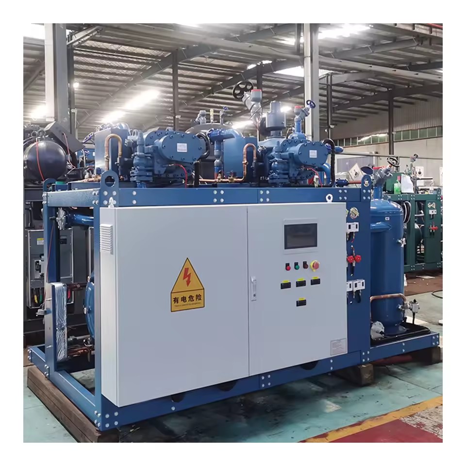 Top Sale Parallel Compressor Rack Screw Condenser Unit Air-cooled Condensing Unit Screw Compressors Refrigeration Unit