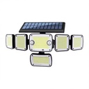 6-Panel Solar LED Floodlight 140 LED Central Grid 4 Side Panels + Bottom Panel Ball Joints Remote Control