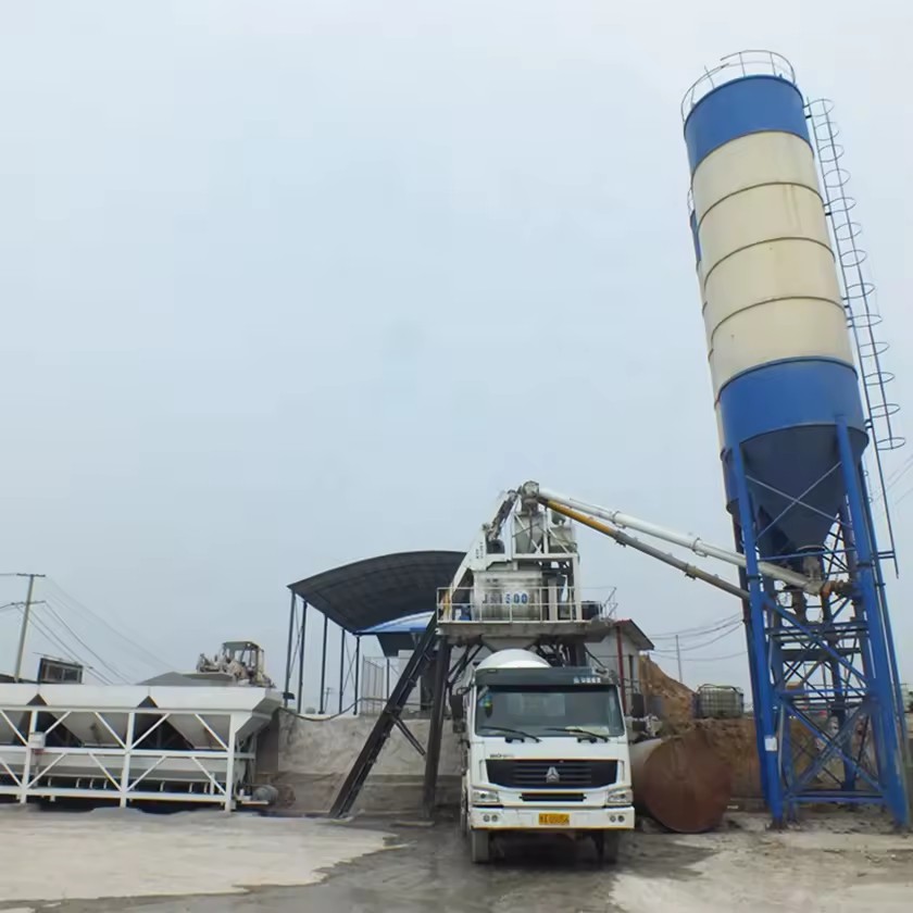 Central Beton 25m3hr 35m3hr 50m3hr 75m3hr Concrete Mixing Bathing Plant and Cement Silo Factory Price