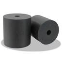 Black Cylindrical Rubber Shock Absorber With Central Hole Natural Rubber Buffer Spring for Vibrating Equipment