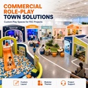 Soft Play Equipment Set Space Lab TV Studio Airport Zone Interactive Modules for Shopping Mall FEC Projects