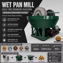 Factory Direct Zero Point Five to Two Tons Per Hour Energy Saving Rock Ore Grinding Wet Pan Mill for Gold Mining Ore Processing