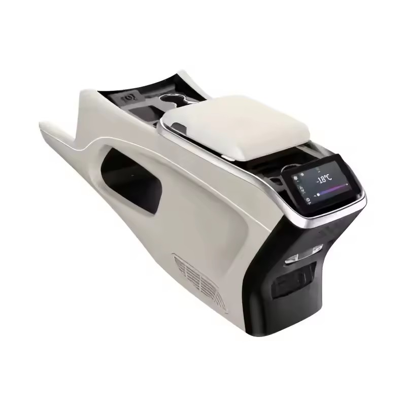 Mercedes-Benz New Vito V260 Leather Armrest Box with LED Touch Screen Central Control Refrigerator for Cold and Warm Cups