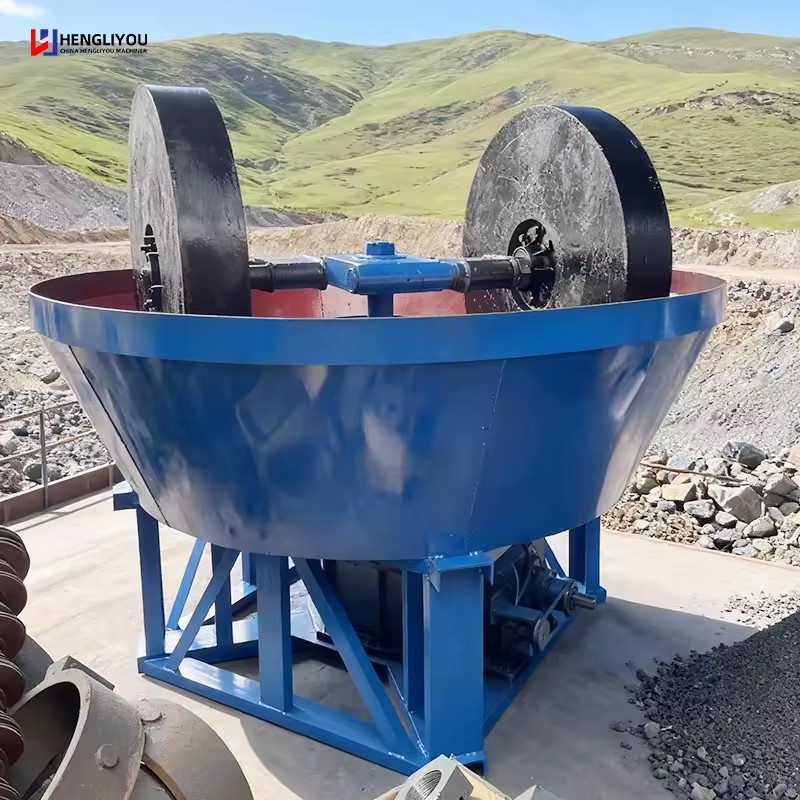 Energy Saving Wet Pan Mill Gold Mining Equipment Suitable for Small and Medium Mining Plants 24 Hours Working Wet Pan Mill
