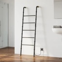 OEM/ODM Mild Steel Powder Coated Modern Wall-Mounted Hydronic Towel Warmer Rack Custom Size Central Heating Bathroom