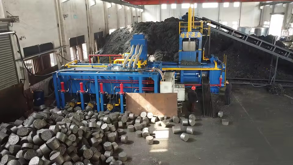 Horizontal 1250ton Steel Iron Metal Chips Briquette Machine