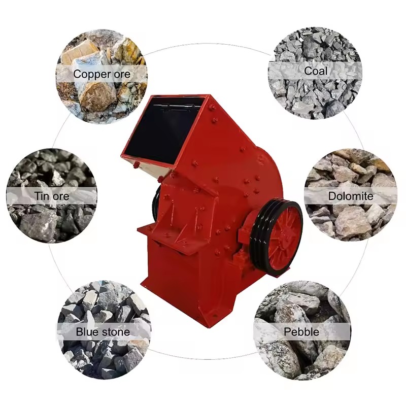 400*600 Hard Rock Ore Hammer Crusher Grinder Powder Making Machine Portable Crusher