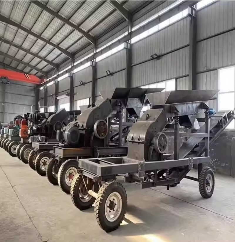 50tph Quarry Limestone Hammer Mill Grinder Crusher Portable Diesel Engine Hammer Crusher for