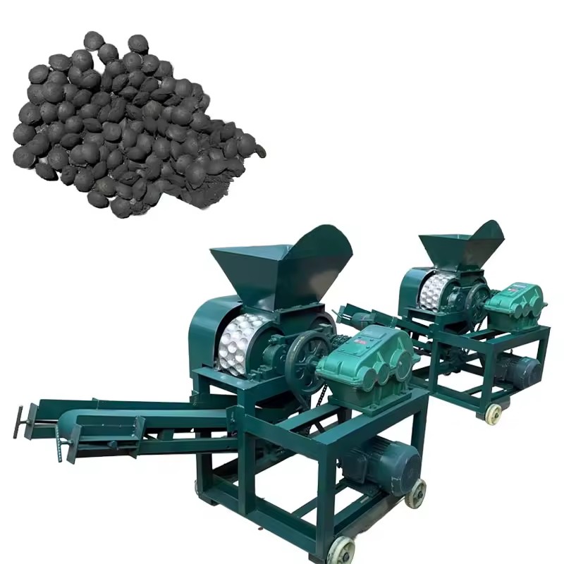 Small Briquette Machine Coal Charcoal Powder Hydraulic Roller Press for Home Use