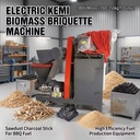 Electric Wood Sawdust Biomass Briquette Machine Charcoal Stick Making 380V 260-350kg/h for BBQ Fuel Production