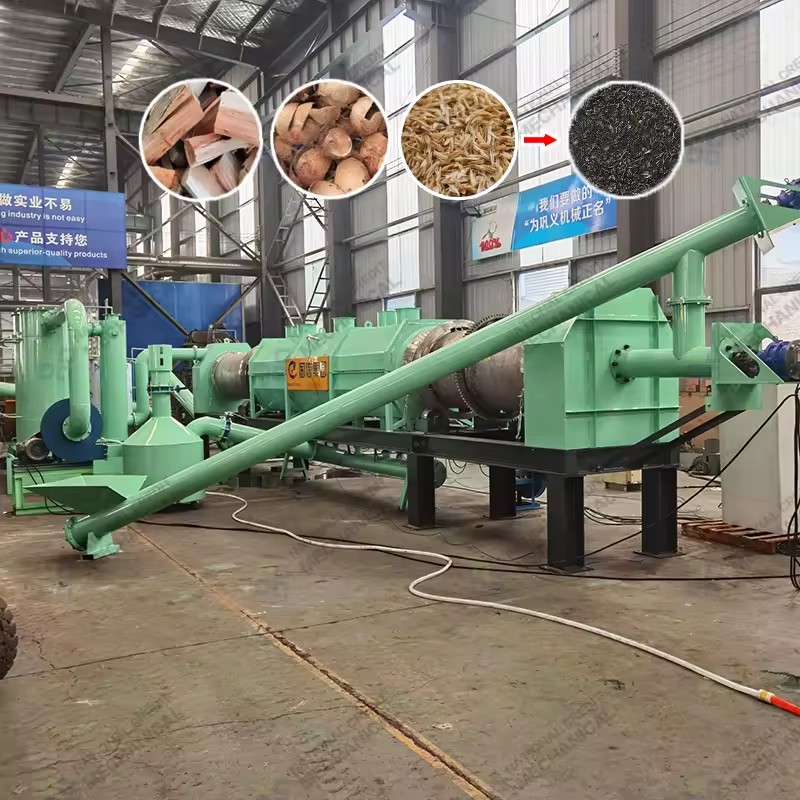 Automatic Making Bio Char Briquette Machine Charcoal Factory Equipment Charcoal Production Line