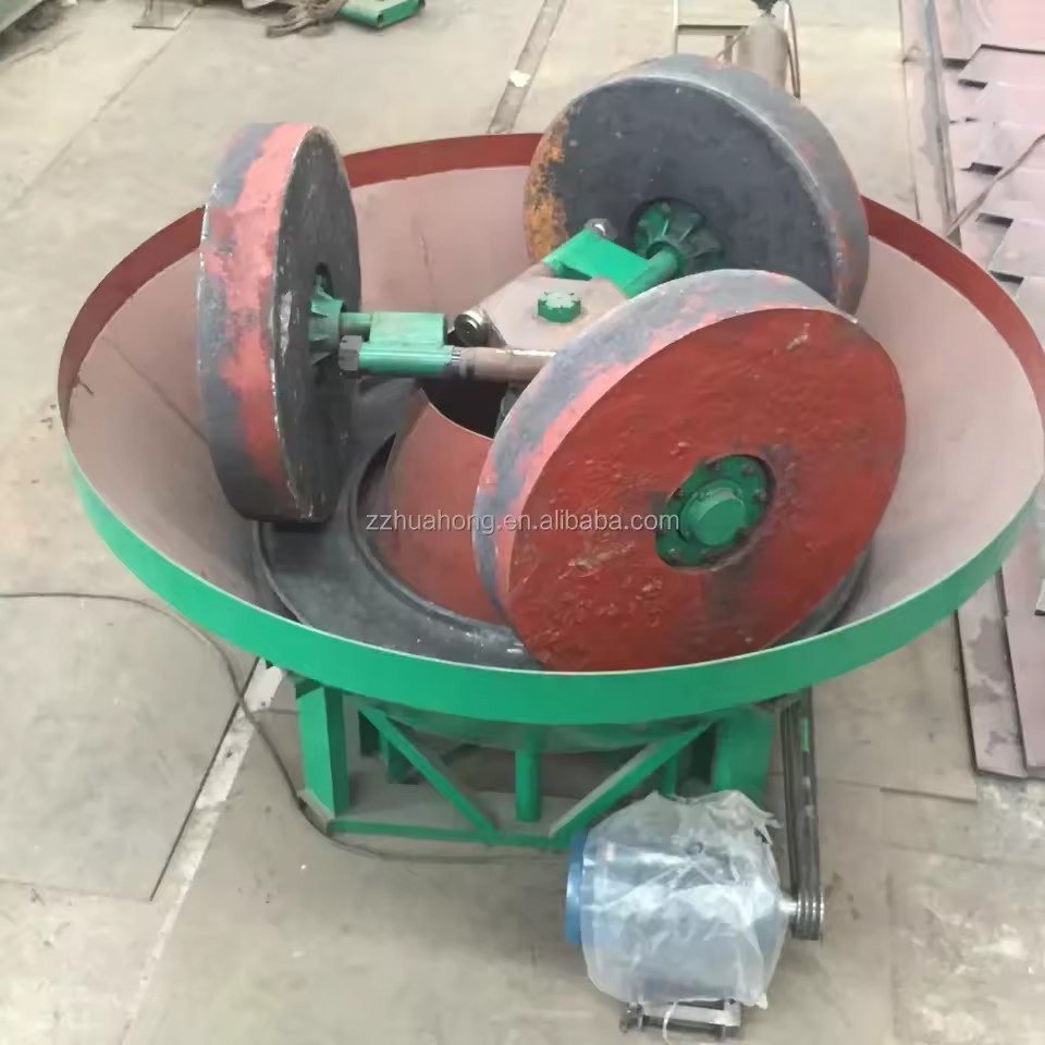 Model 1500 Mine Wet Pan Mill Gold Separation Silver Copper Lead Iron Zinc Ore Grinding Machine