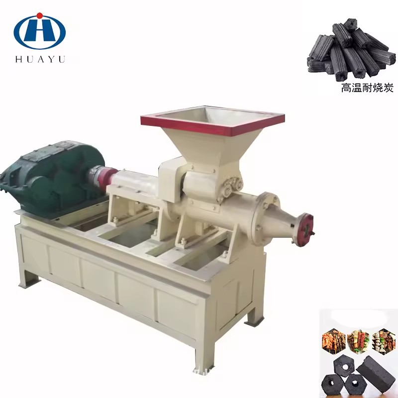 BBQ Charcoal Powder Briquette Extruding Machine Barbecue Carbon Briquette Machinery